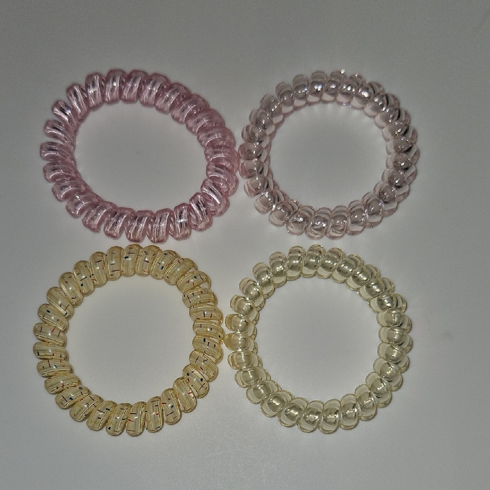 Set of 4 Spiral Hair Ties
